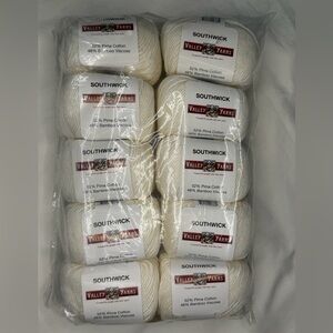 Valley Yarns Southwick 10x 50g Natural Color Light Worsted Cotton &Bamboo Blend